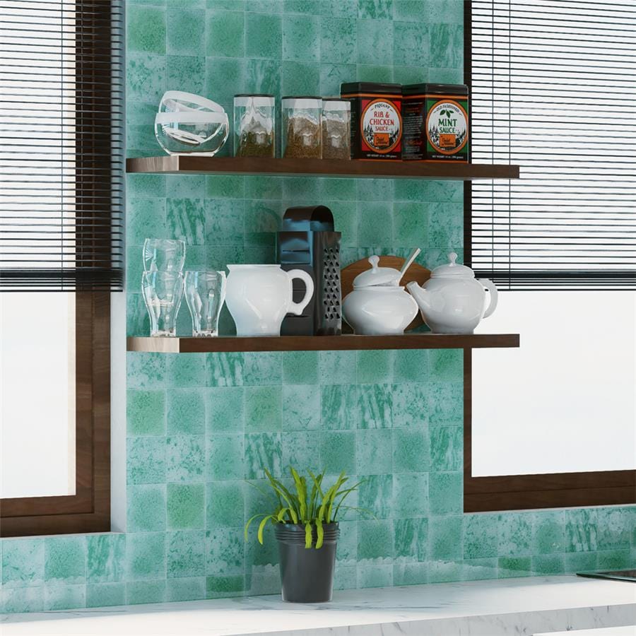 Menorca Aqua 4x4 Glossy Ceramic Tile Merola