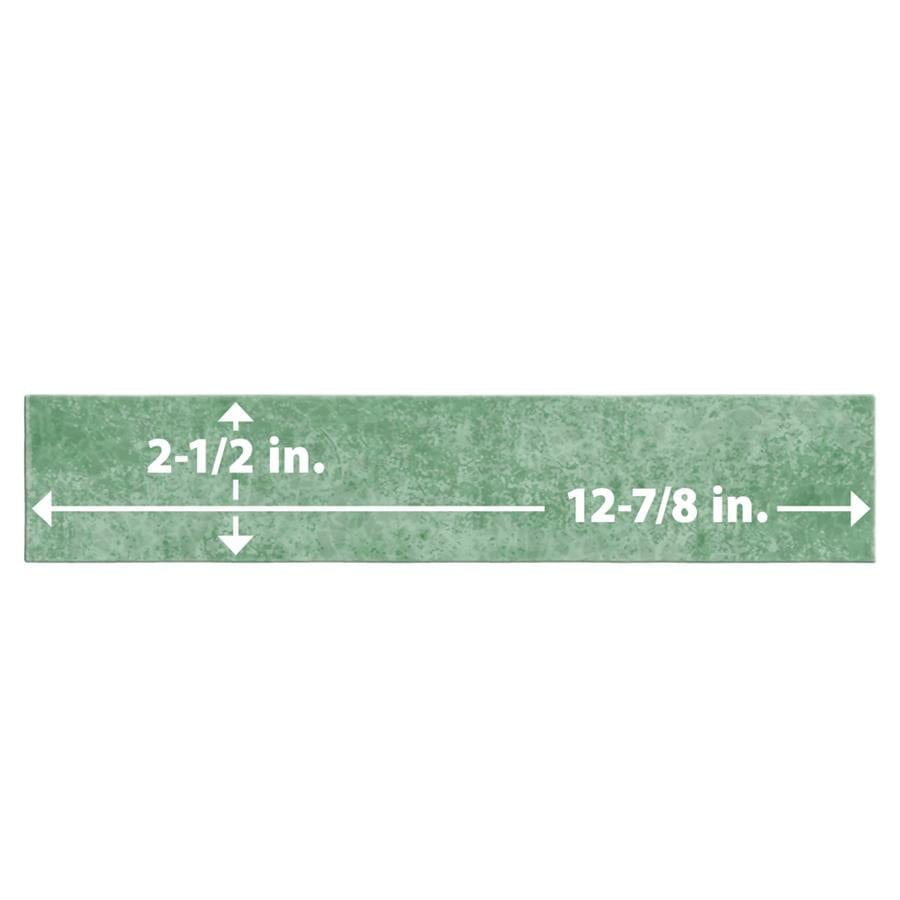 Menorca Lake Green 2.5x13 Glossy Ceramic Tile Merola