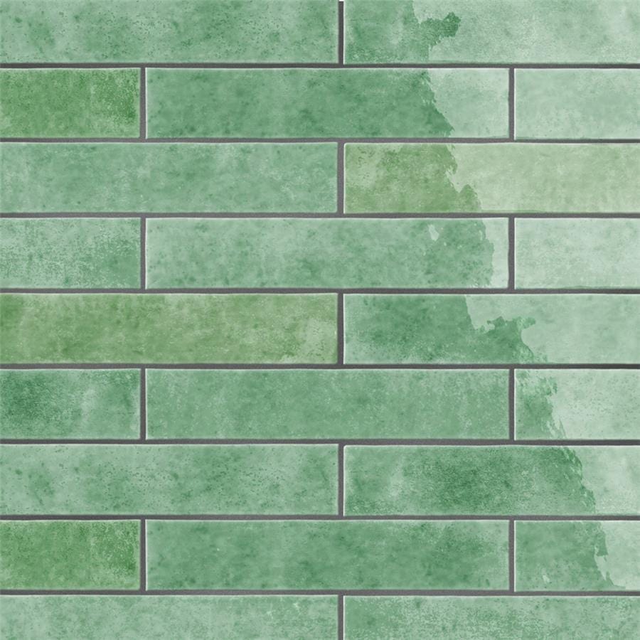 Menorca Lake Green 2.5x13 Glossy Ceramic Tile Merola