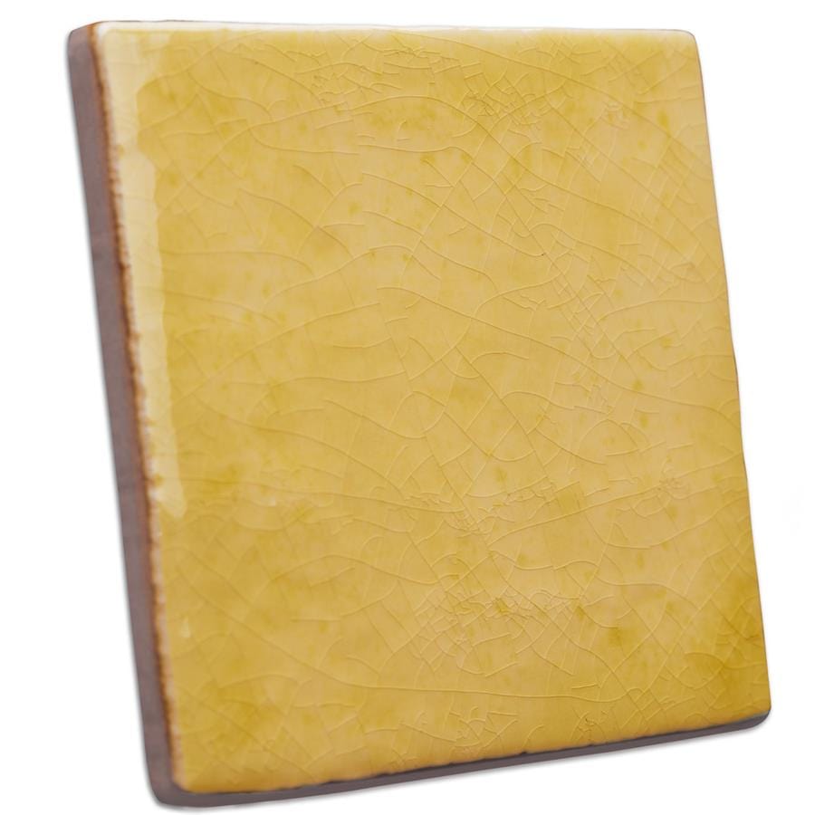 Menorca Lemon Yellow 4x4 Glossy Ceramic Tile Merola