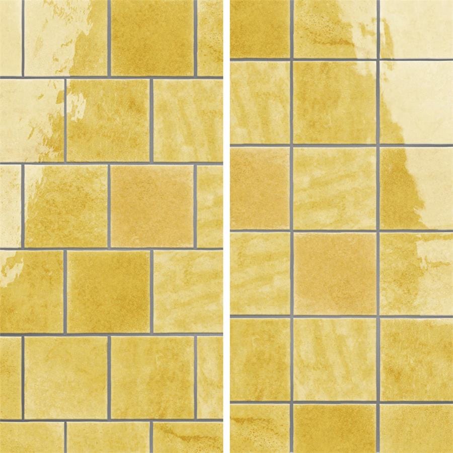 Menorca Lemon Yellow 4x4 Glossy Ceramic Tile Merola