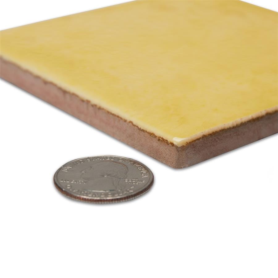 Menorca Lemon Yellow 4x4 Glossy Ceramic Tile Merola