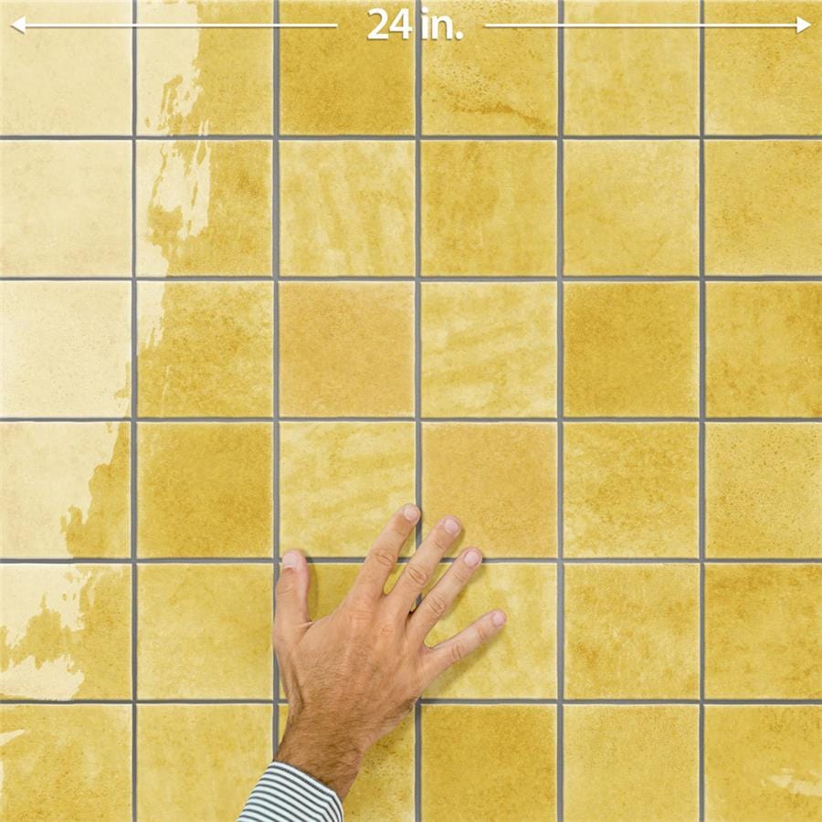 Menorca Lemon Yellow 4x4 Glossy Ceramic Tile Merola