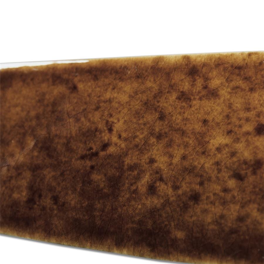 Menorca Rust Brown 2.5x13 Glossy Ceramic Tile Merola