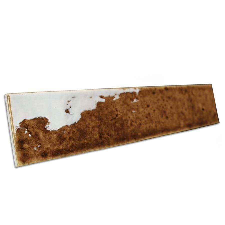 Menorca Rust Brown 2.5x13 Glossy Ceramic Tile Merola