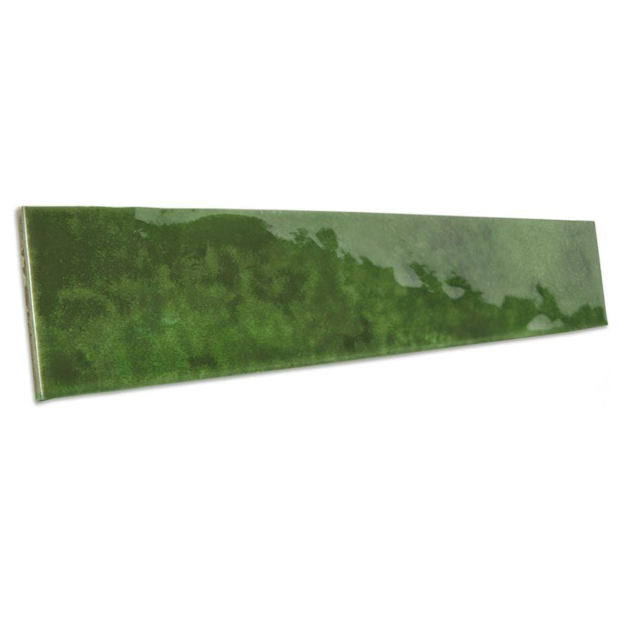 Menorca Tourmaline Green 2.5x13 Glossy Ceramic Tile Merola