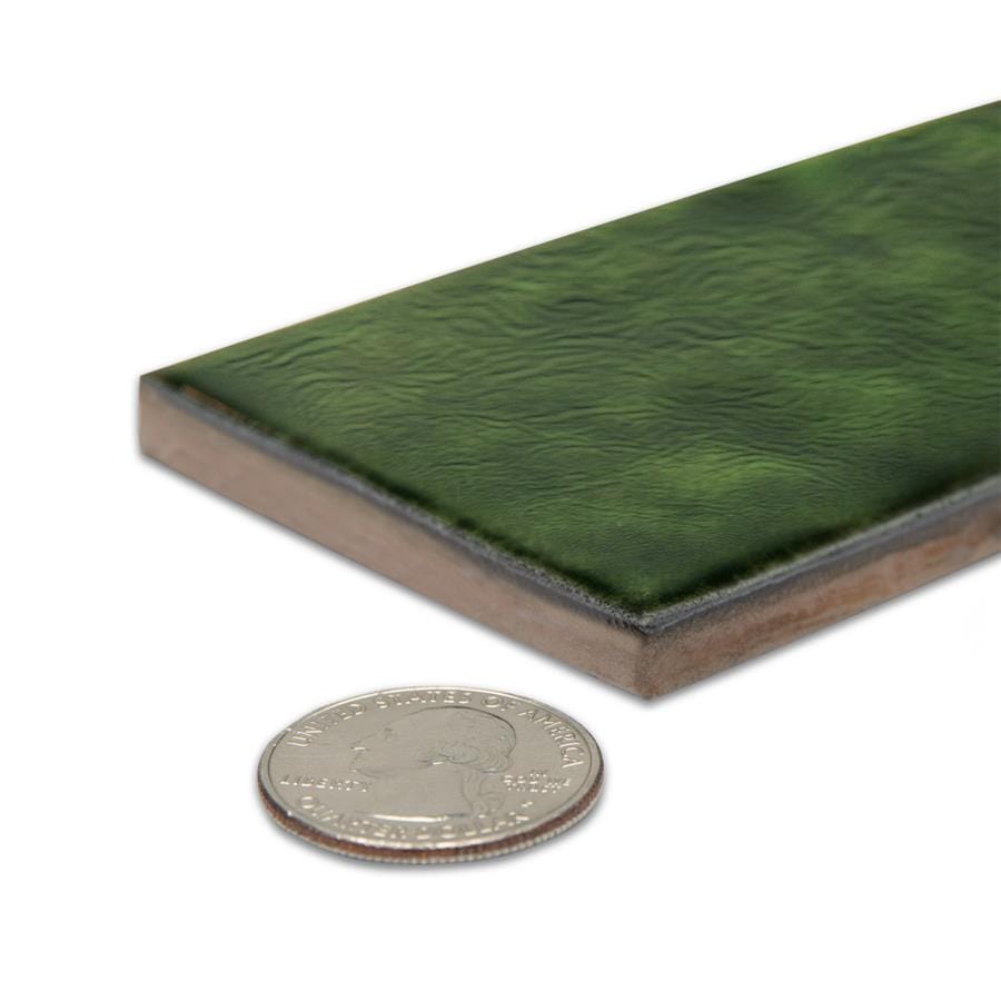 Menorca Tourmaline Green 2.5x13 Glossy Ceramic Tile Merola