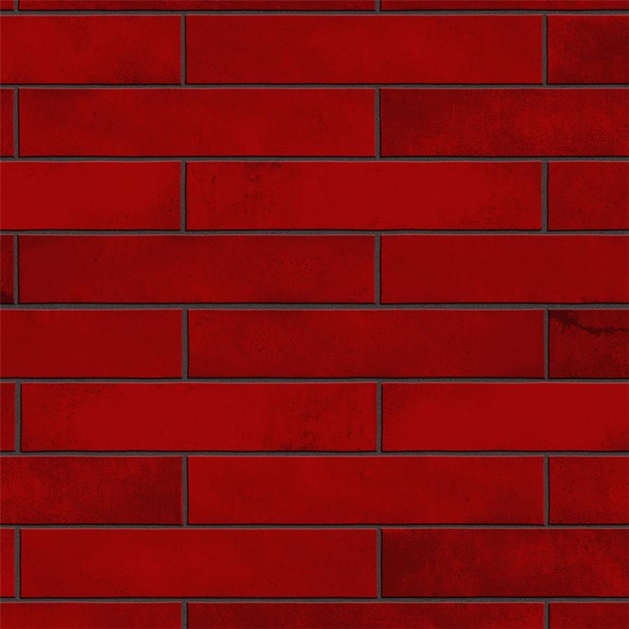 Menorca Volcano Red 2.5x13 Glossy Ceramic Tile Merola