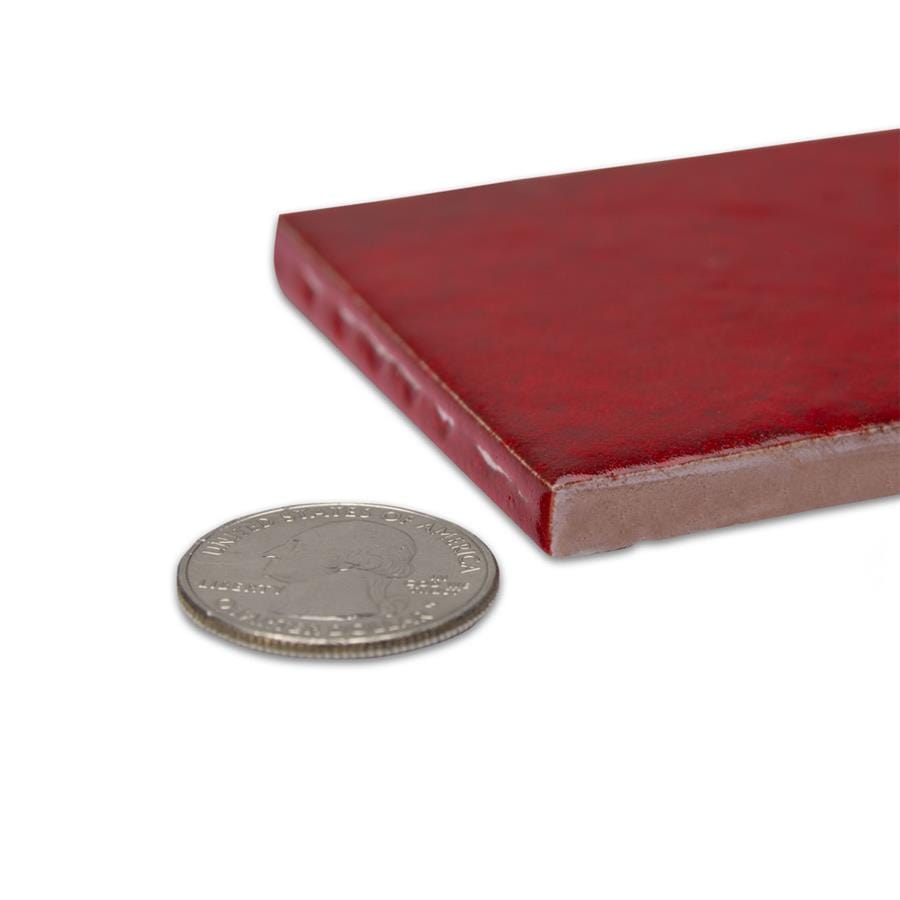 Menorca Volcano Red 2.5x13 Glossy Ceramic Tile Merola