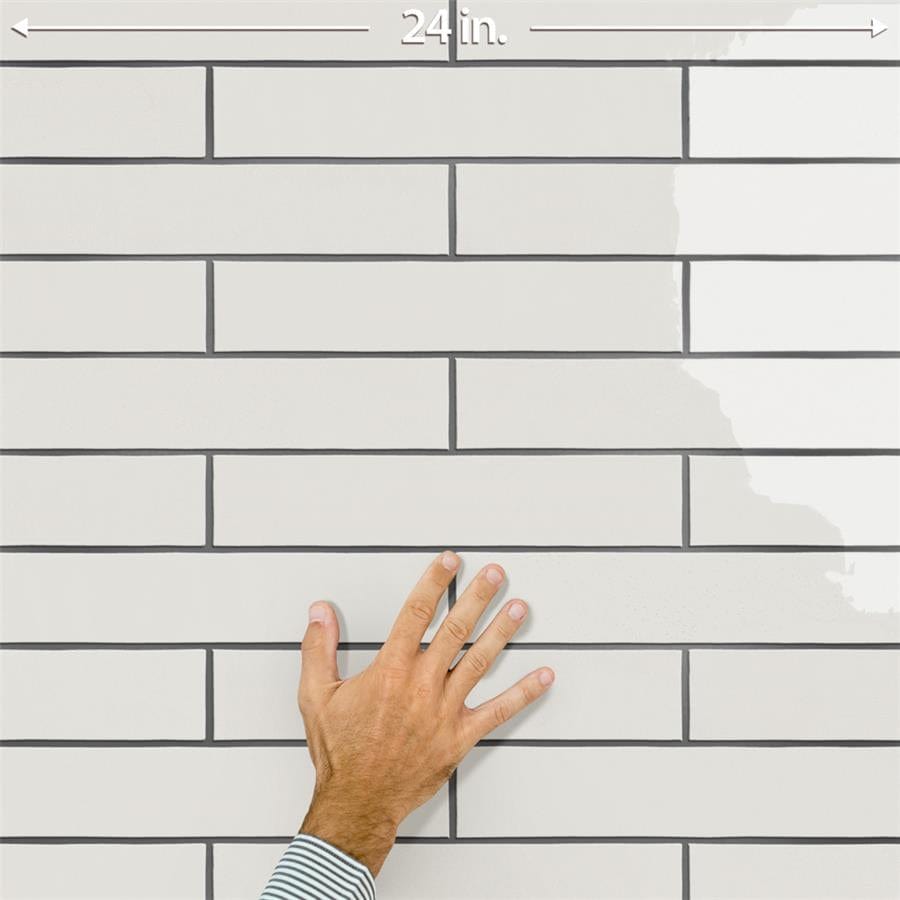 Menorca White 2.5x13 Glossy Ceramic Tile Merola