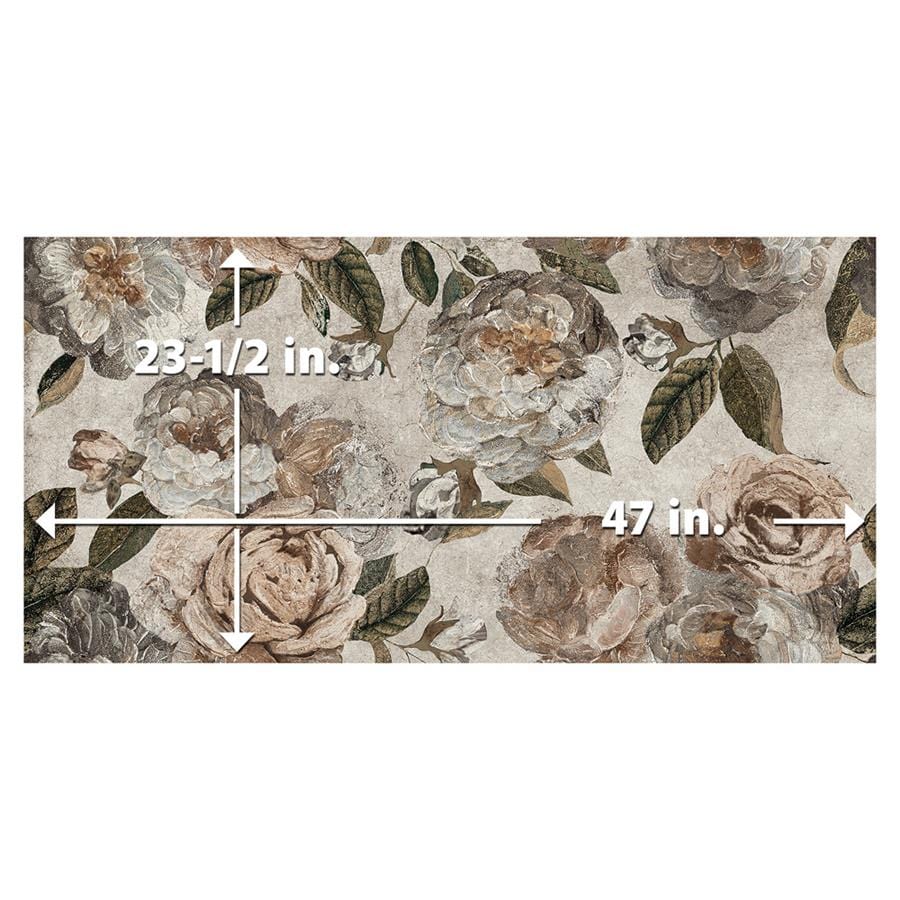 Parete Fiori Beige 23.5x47 Porcelain Tile Merola