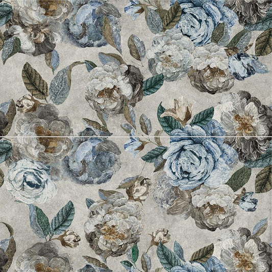 Parete Fiori Grey 23.5x47 Porcelain Tile Merola