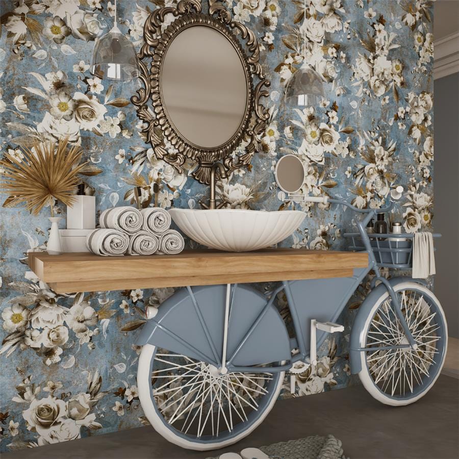 Parete Setoso Blue 23.5x47 Porcelain Tile Merola