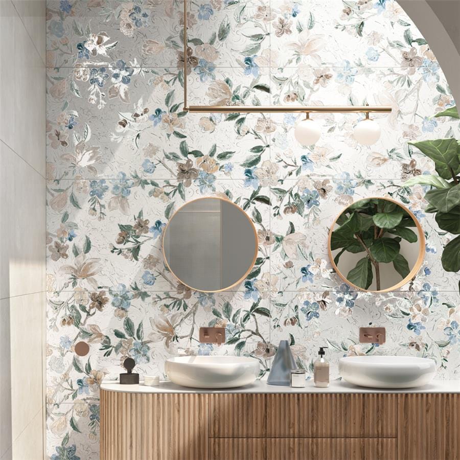 Parete Setoso White 23.5x47 Porcelain Tile Merola