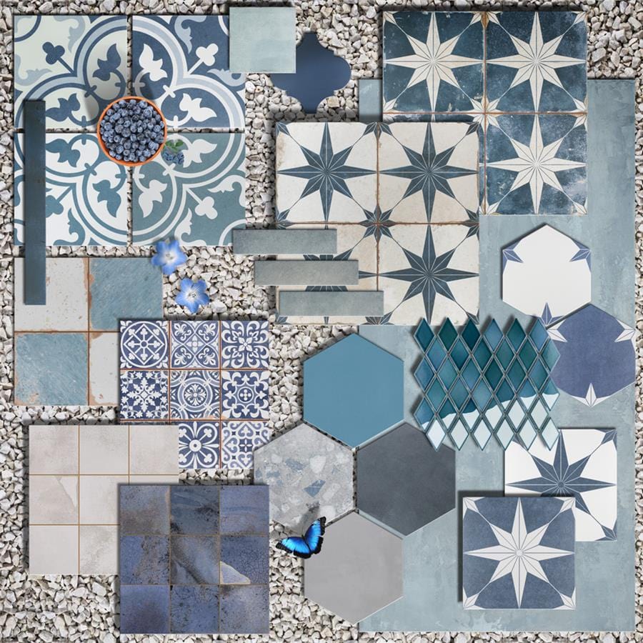 Pictura Aquileia Blue 23.5x47 Porcelain Tile Merola