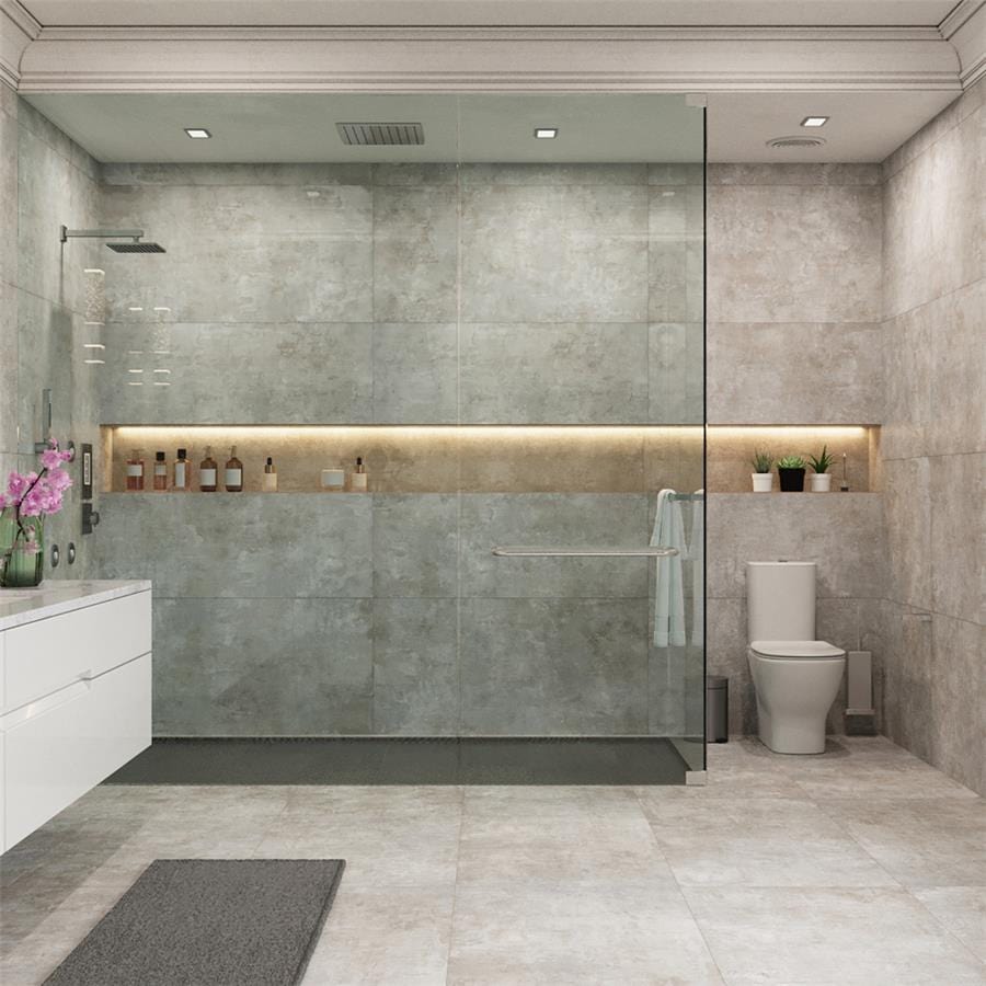 Pictura Capua Grey 23.5x47 Porcelain Tile Merola