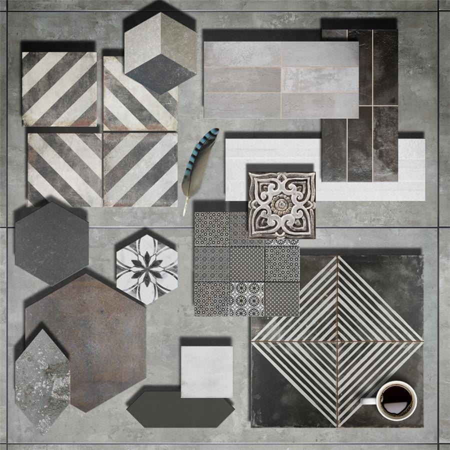 Pictura Capua Grey 23.5x47 Porcelain Tile Merola