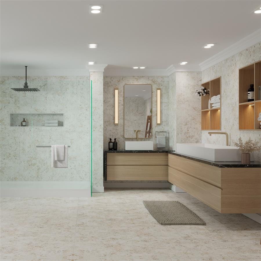 Pictura Frammenti White 23.5x47 Porcelain Tile Merola