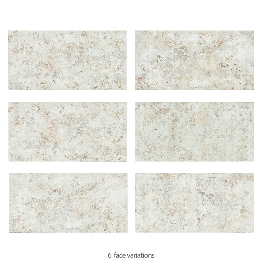 Pictura Frammenti White 23.5x47 Porcelain Tile Merola
