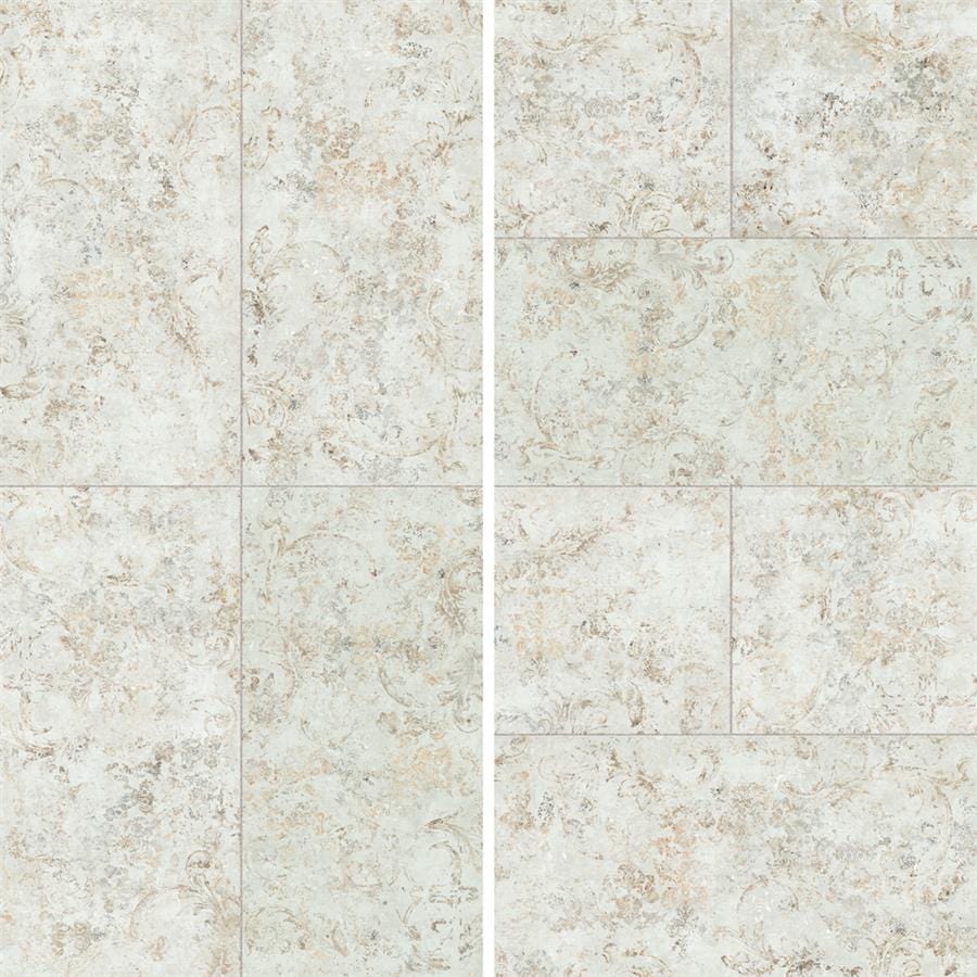 Pictura Frammenti White 23.5x47 Porcelain Tile Merola