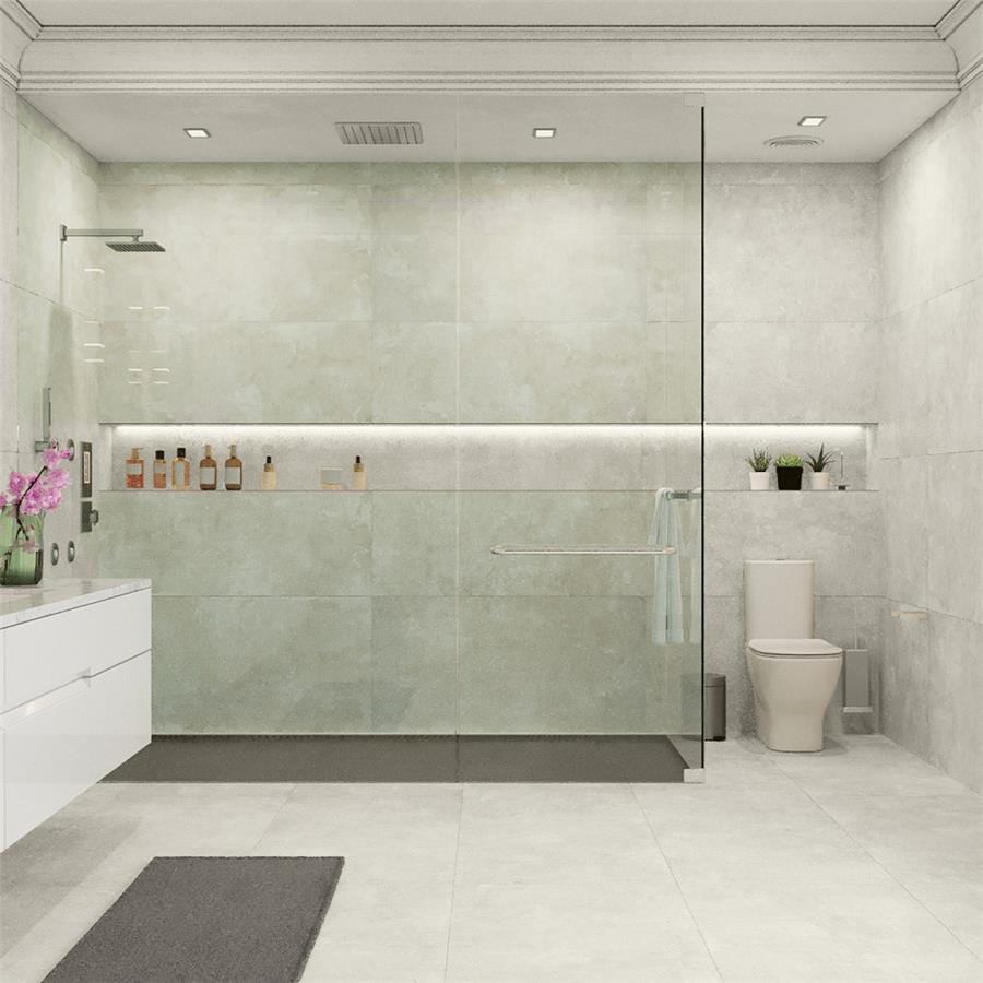 Pictura Luni White 23.5x47 Porcelain Tile Merola