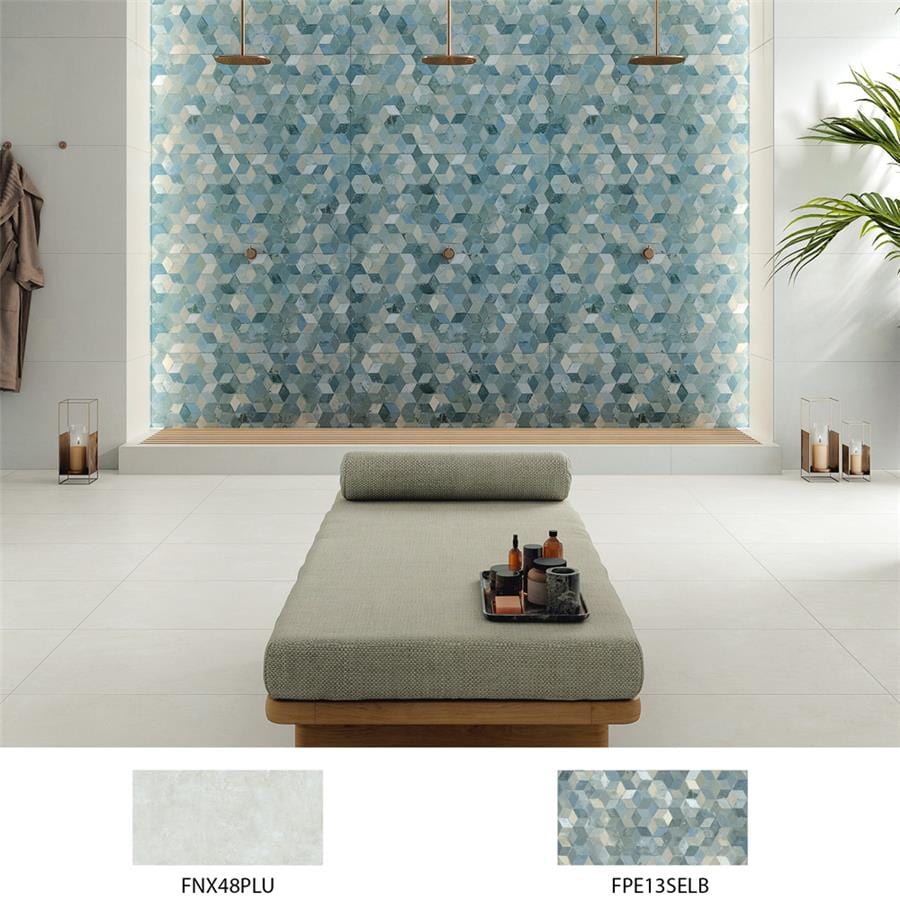 Pictura Luni White 23.5x47 Porcelain Tile Merola