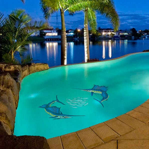 Bait Ball Ceramic Mosaics Pool Tile Ocean Pool Mosaics