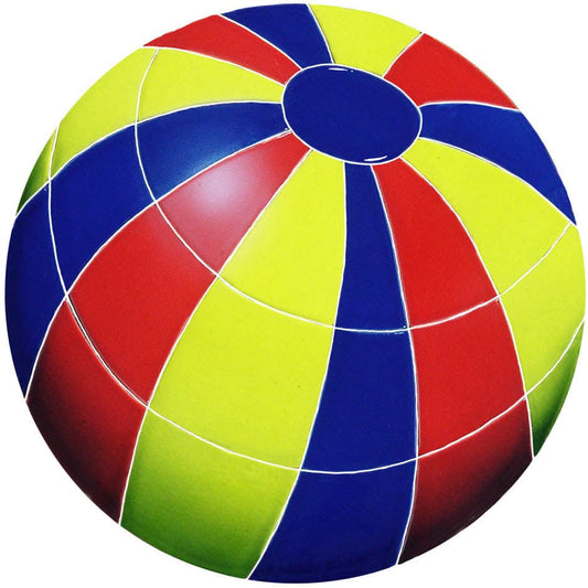Beach Ball Multi Color 11" Ceramic Mosaics Pool Tile Ocean Pool Mosaics