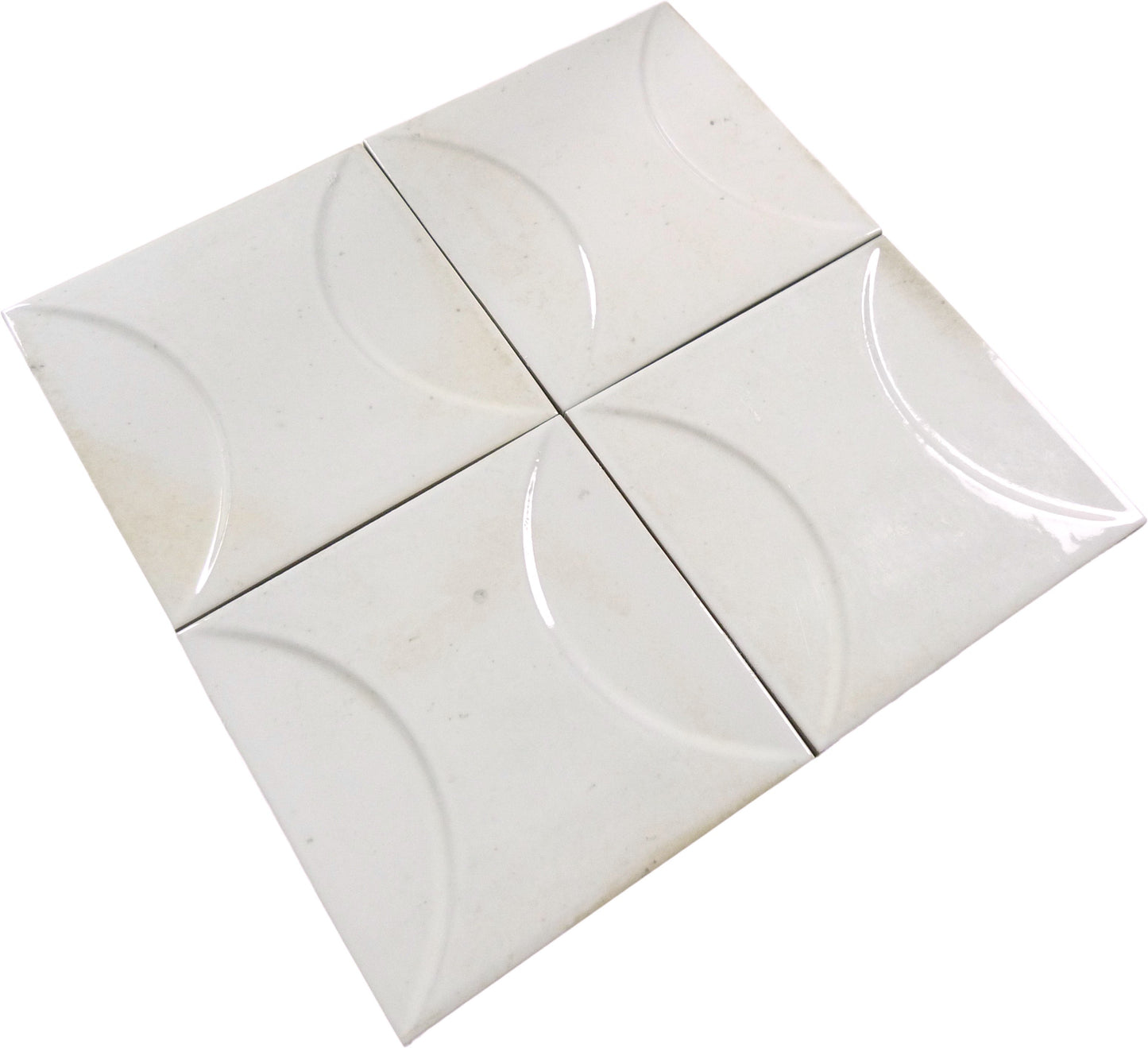 Boutique Antique White Relief 6x6 Porcelain Tile Ocean Pool Mosaics