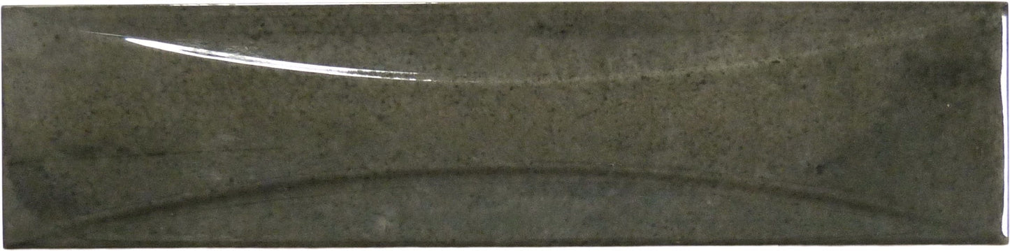 Boutique Ash Black Relief 3x12 Porcelain Tile Ocean Pool Mosaics