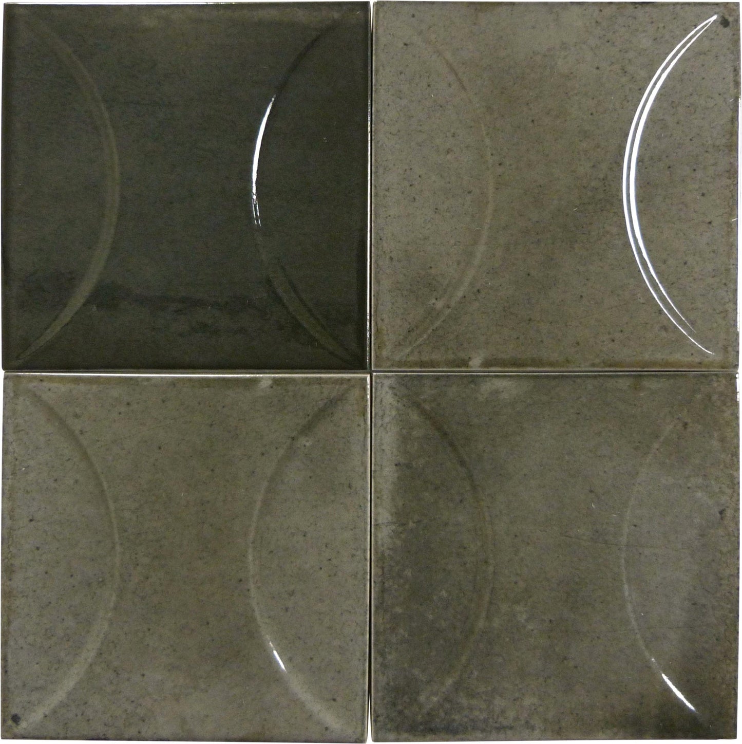 Boutique Ash Black Relief 6x6 Porcelain Tile Ocean Pool Mosaics