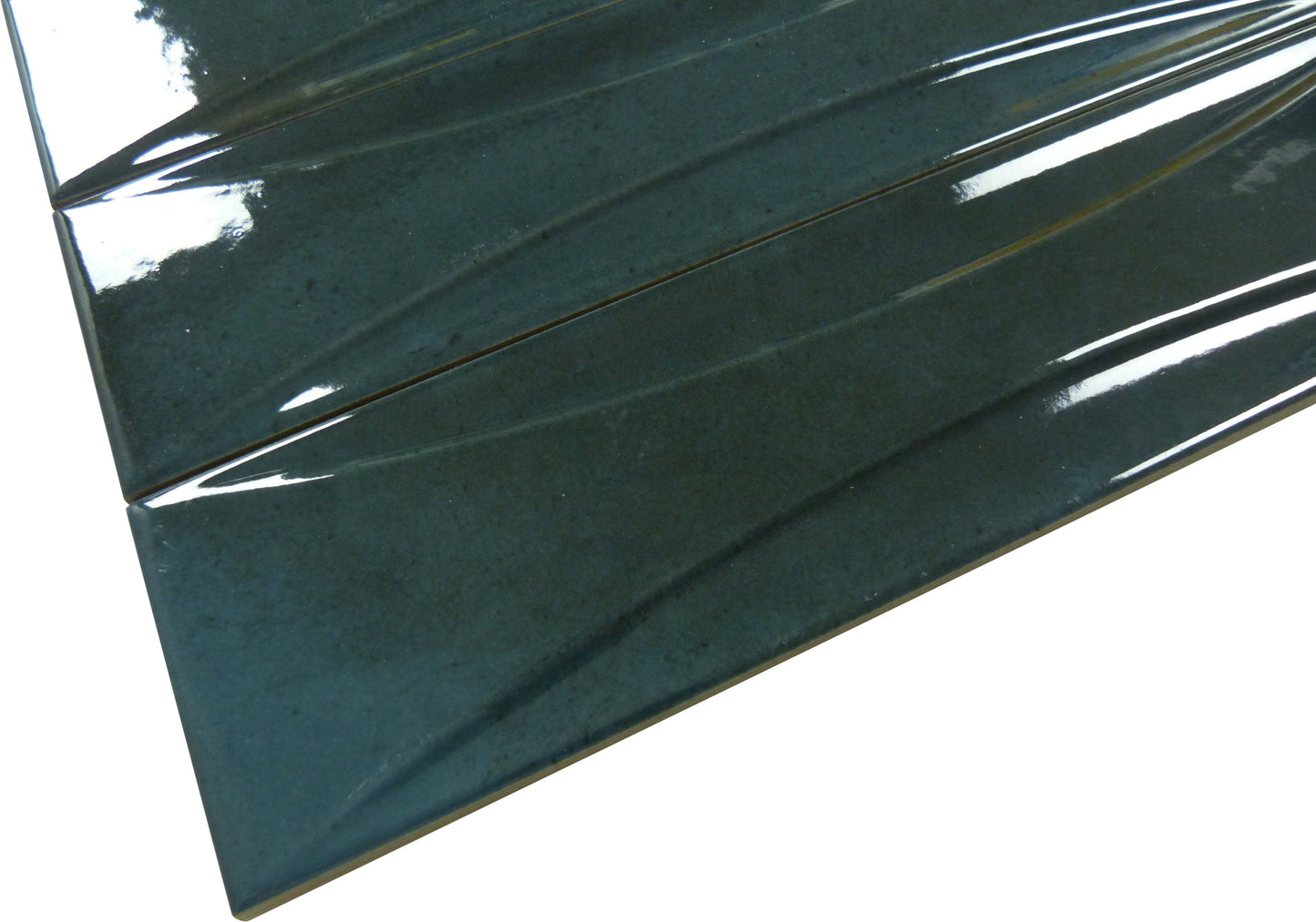 Boutique Prussian Blue Relief 3x12 Porcelain Tile Ocean Pool Mosaics