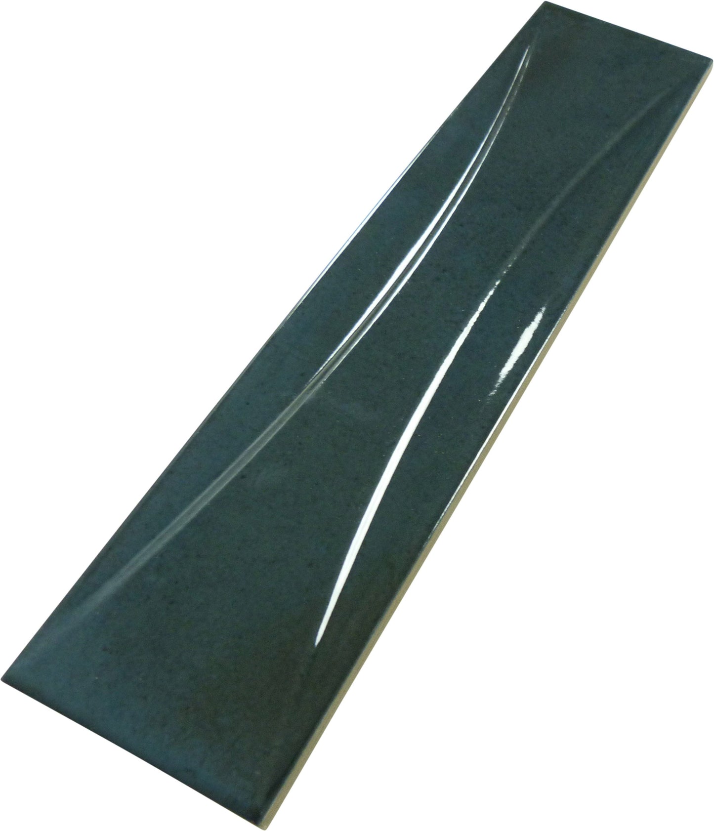 Boutique Prussian Blue Relief 3x12 Porcelain Tile Ocean Pool Mosaics