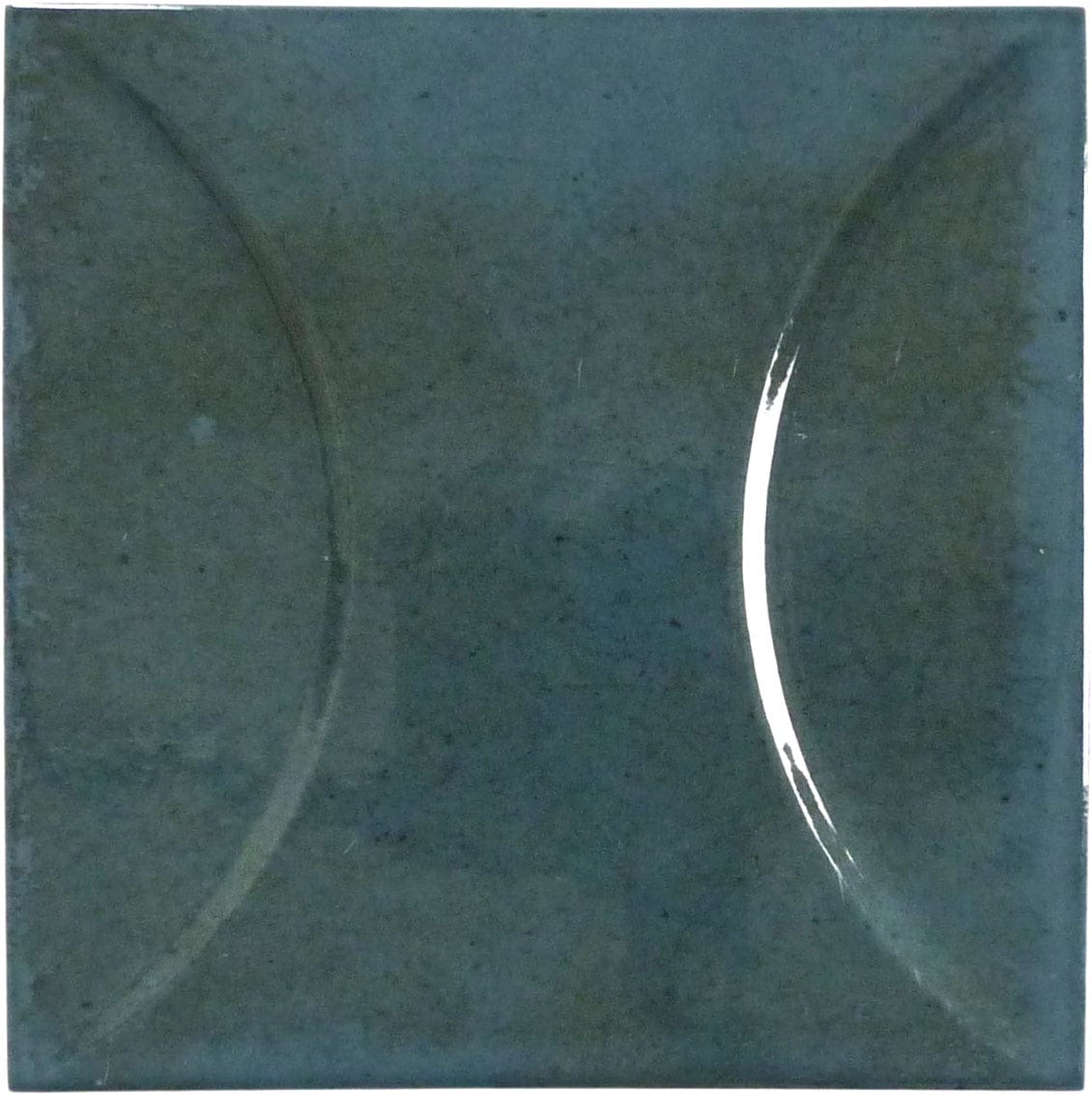 Boutique Prussian Blue Relief 6x6 Porcelain Tile Ocean Pool Mosaics