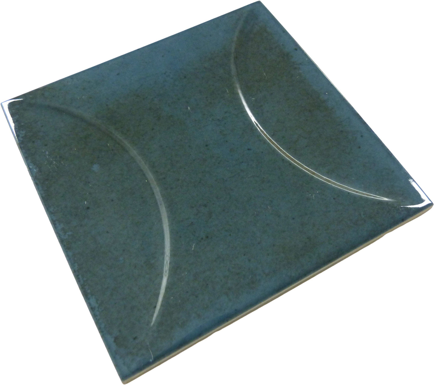 Boutique Prussian Blue Relief 6x6 Porcelain Tile Ocean Pool Mosaics