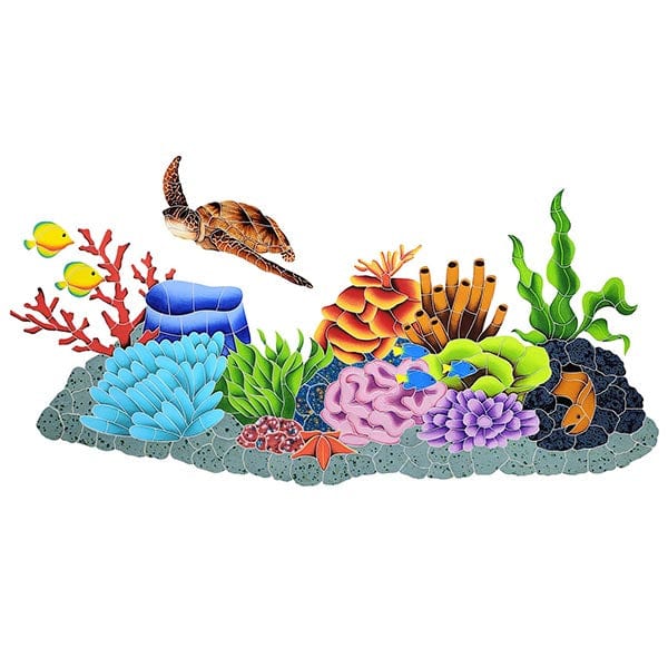 Caribbean Reef Ceramic Mosaics Pool Tile Ocean Pool Mosaics