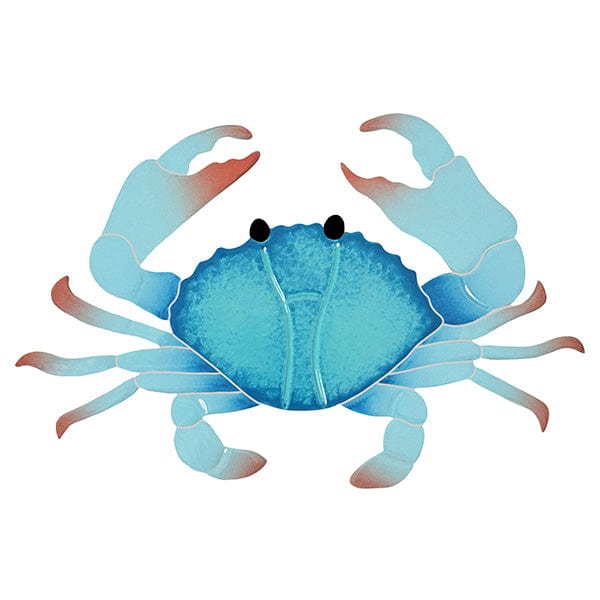 Crab 8" Aqua Ceramic Mosaics Pool Tile Ocean Pool Mosaics