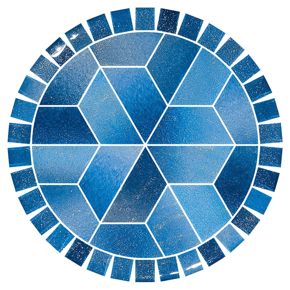 Crystal Waters Gulf Stream 12.5" Barstool Tops Ocean Pool Mosaics