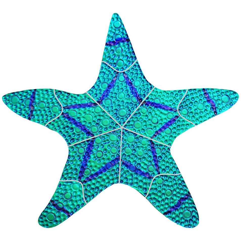 Fusion Starfish Caribbean 10" Porcelain Mosaics Pool Tile Ocean Pool Mosaics