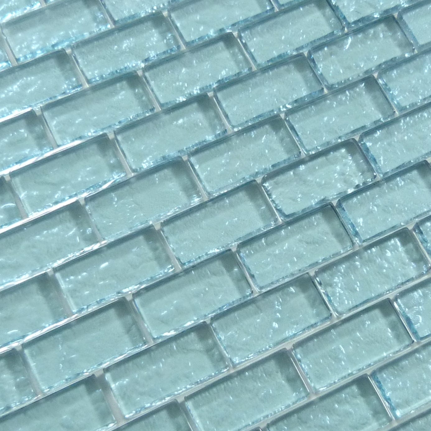 Galaxie Turquoise 1x2 Iridescent Glossy Glass Tile Ocean Pool Mosaics