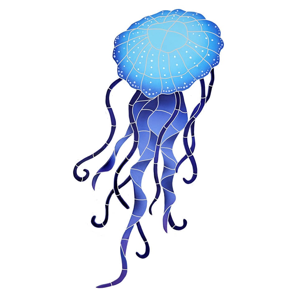 Jellyfish 30x13 Porcelain Mosaics Pool Tile Ocean Pool Mosaics