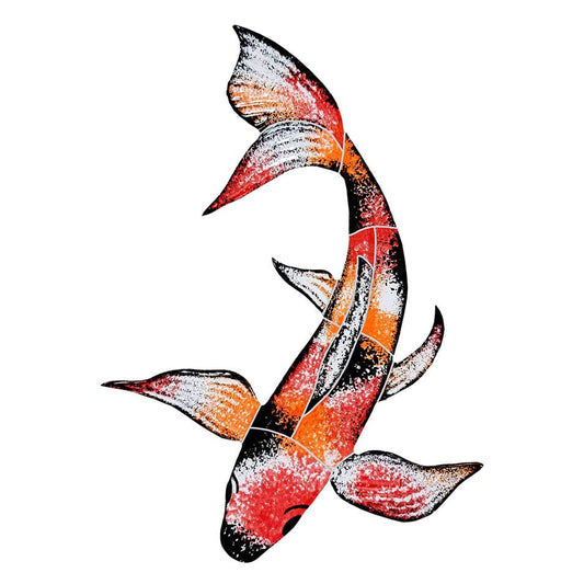 Koi Fish C 7x10 Porcelain Mosaics Pool Tile Ocean Pool Mosaics