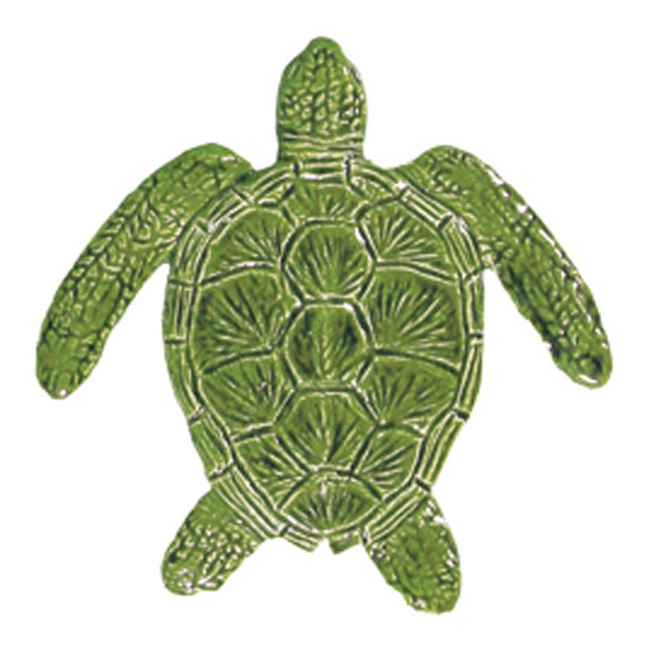 Loggerhead Turtle 6" Green Porcelain Mosaics Pool Tile Ocean Pool Mosaics
