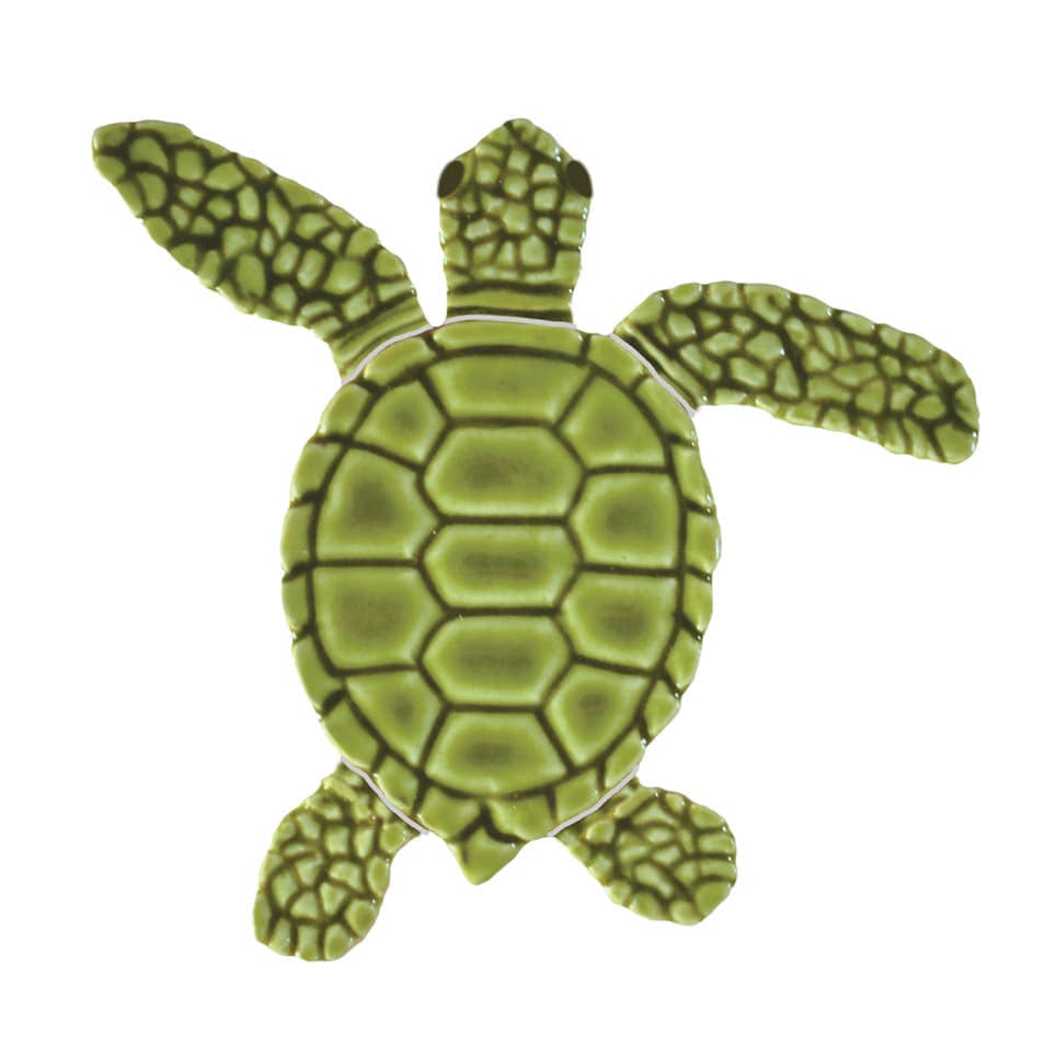 Loggerhead Turtle C Mini Green Porcelain Mosaics Pool Tile Ocean Pool Mosaics