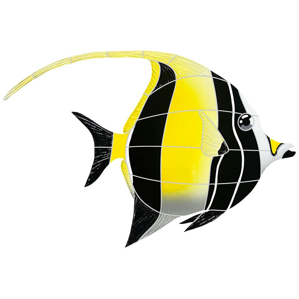 Moorish Idol 12x18 Porcelain Mosaics Pool Tile Ocean Pool Mosaics