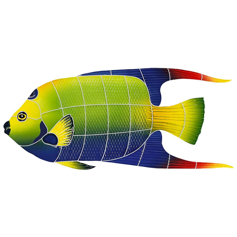 Queen Angelfish 8x18 Porcelain Mosaics Pool Tile Ocean Pool Mosaics