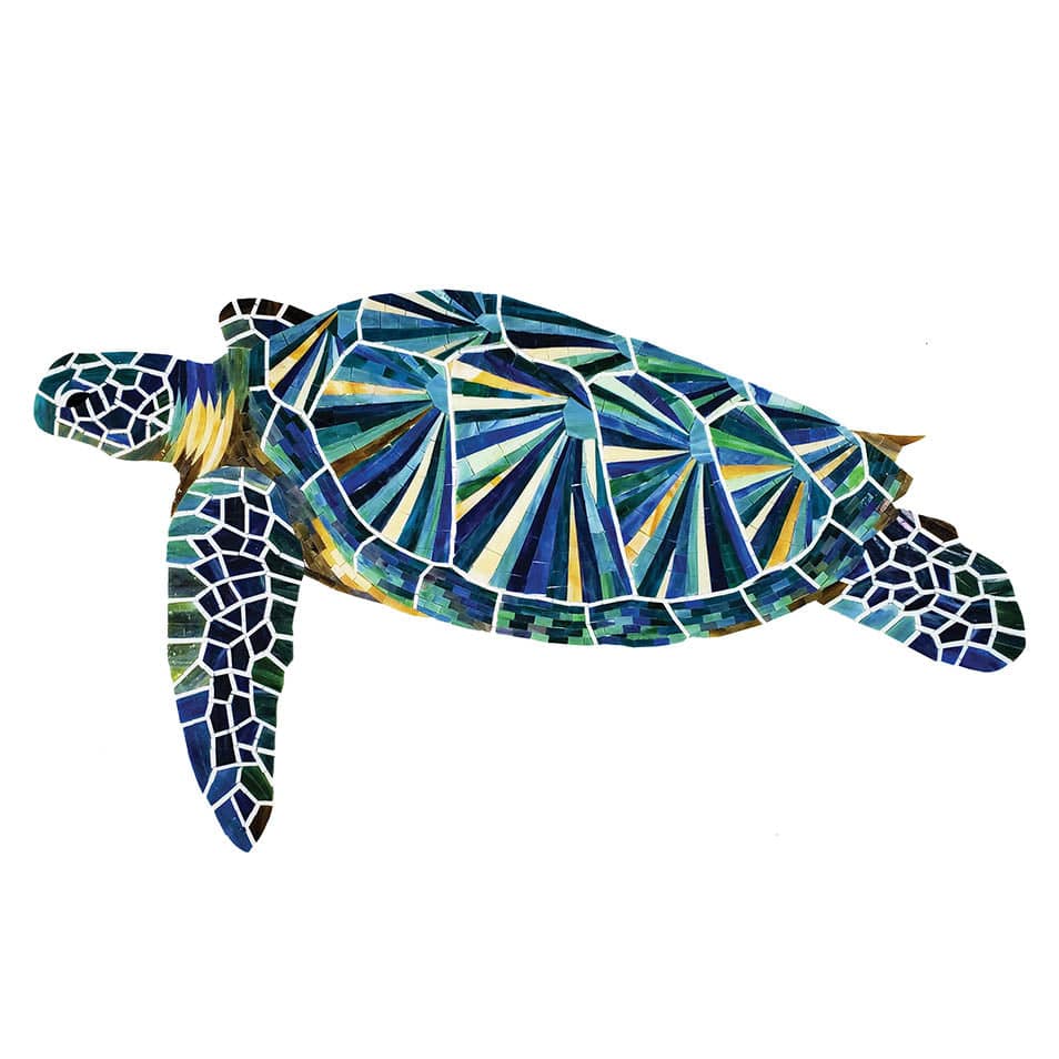 Sea Turtle 21x36 Glass Mosaics Pool Tile Ocean Pool Mosaics