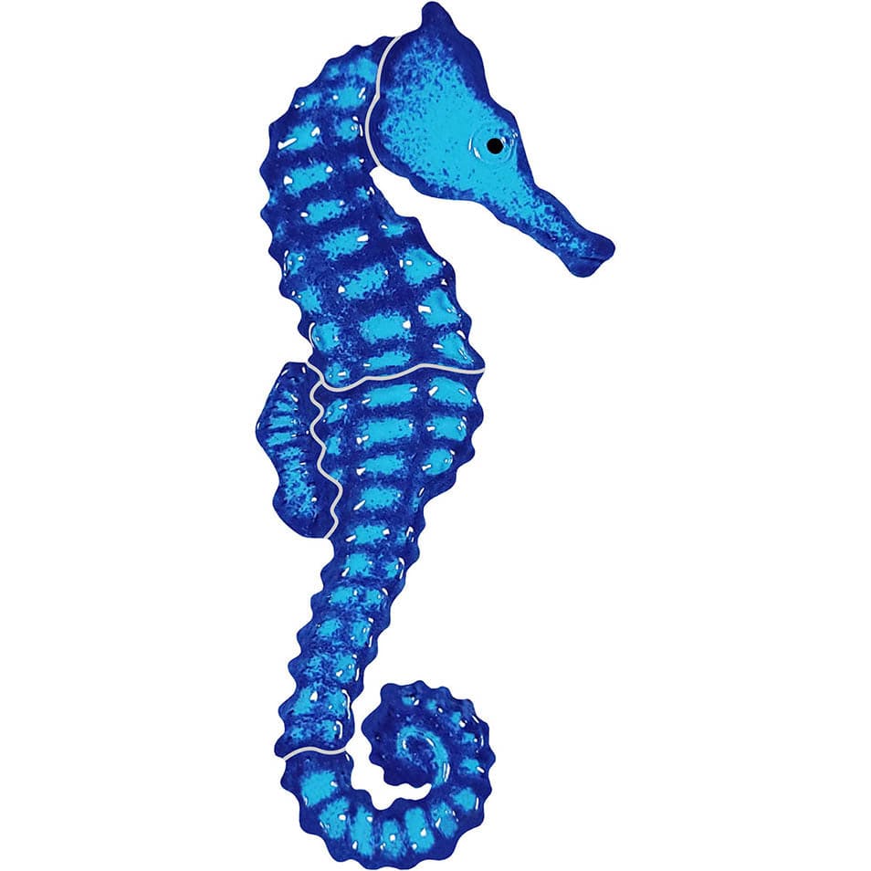 Seahorse 6" Blue Porcelain Mosaics Pool Tile Ocean Pool Mosaics