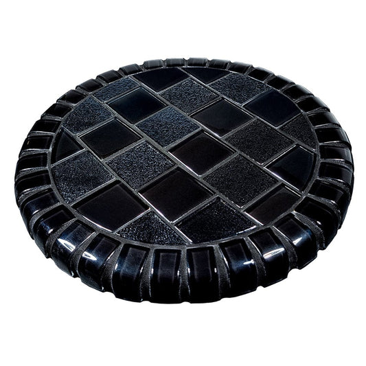 Signature Black 12.5" Barstool Tops Glass Tile Ocean Pool Mosaics