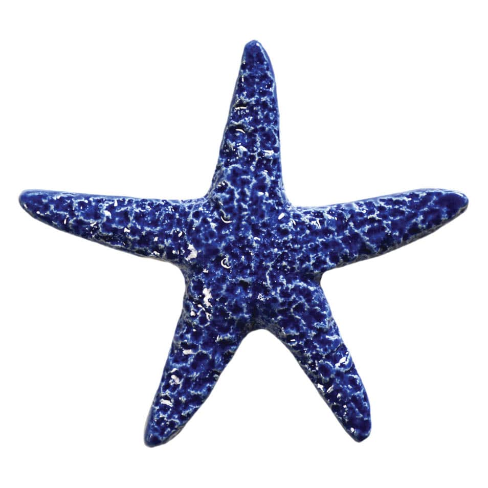 Starfish 5" Blue Porcelain Mosaics Pool Tile Ocean Pool Mosaics